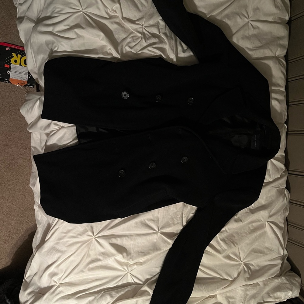 Banana Republic Men’s Black Pea Coat Large